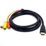 1.5m HDMI Male to 3 RCA Video Audio AV Adapter