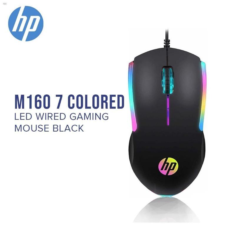 HP M160 Wired 7 Color LED Gaming Mouse 1000DPI 3 Button Wired Gaming Mouse (RUB)